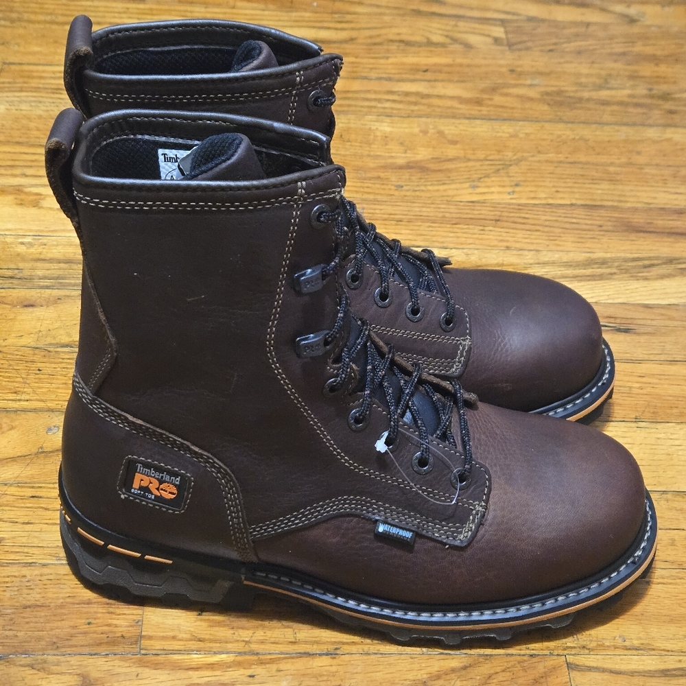Timberland Pro Boondock 8" Brown COMP Toe Work Boots Men's Size 11M